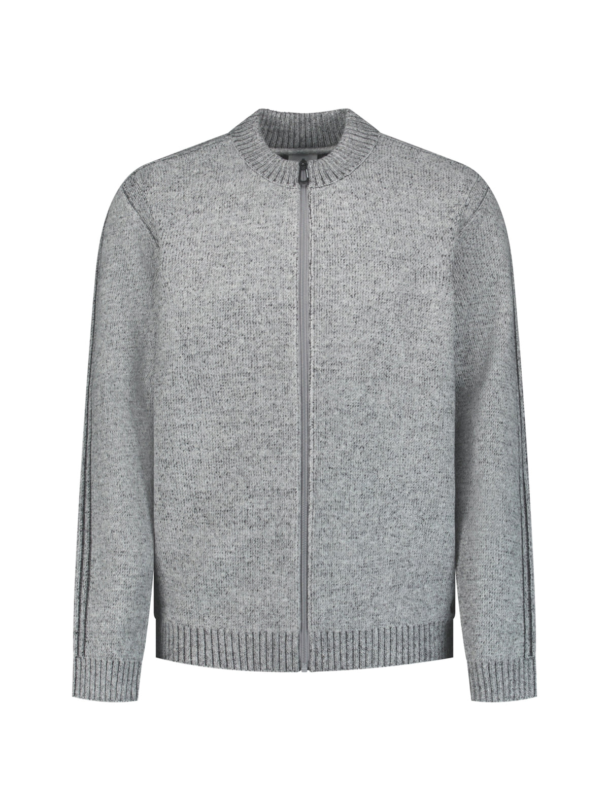 Tweekleurig gebreid vest | Grey Melange
