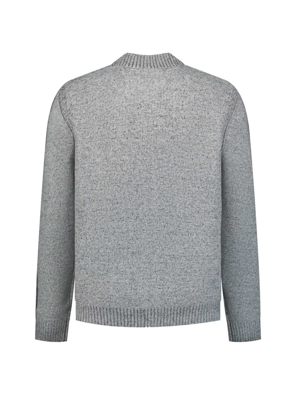 Tweekleurig gebreid vest | Grey Melange