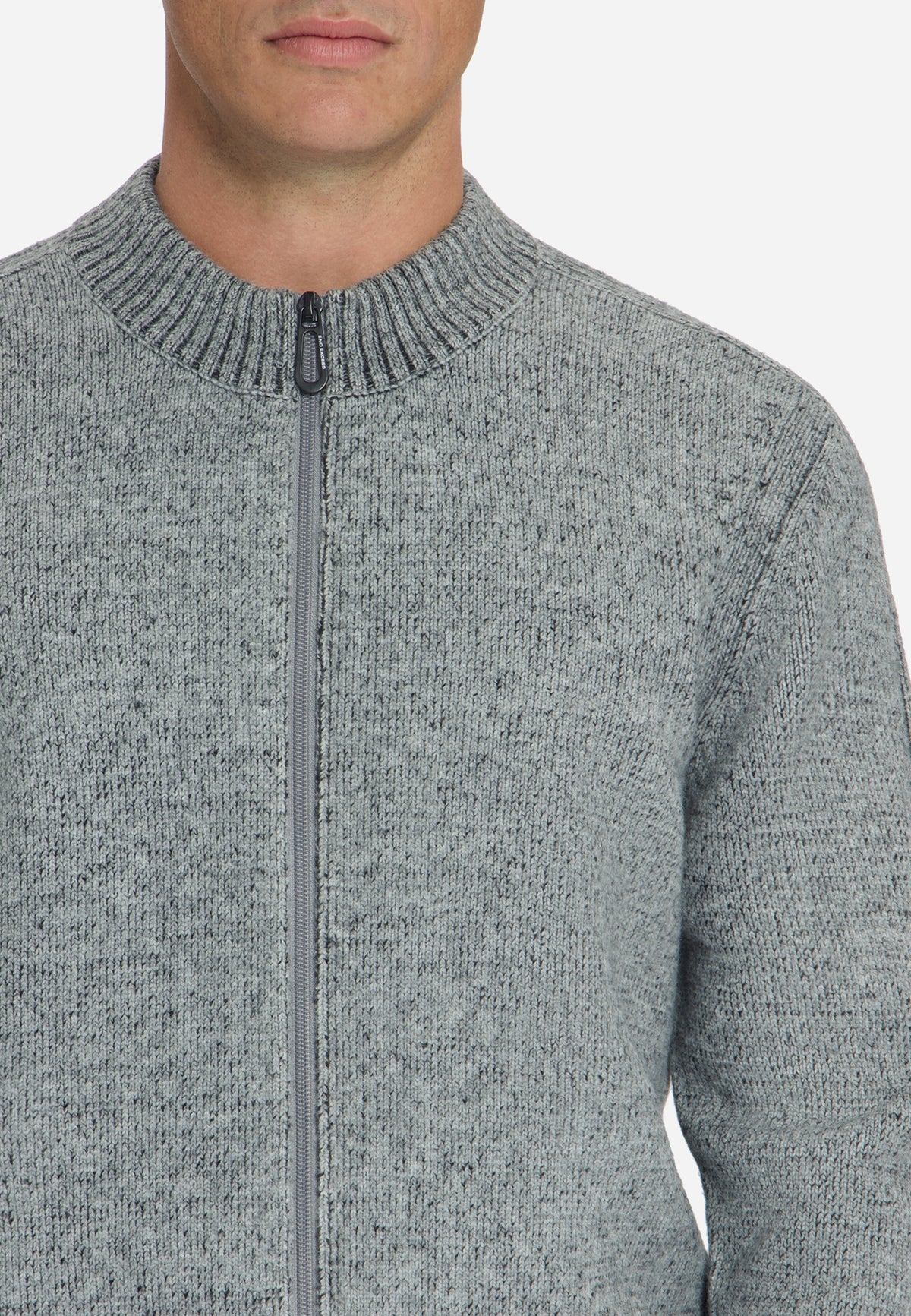 Tweekleurig gebreid vest | Grey Melange