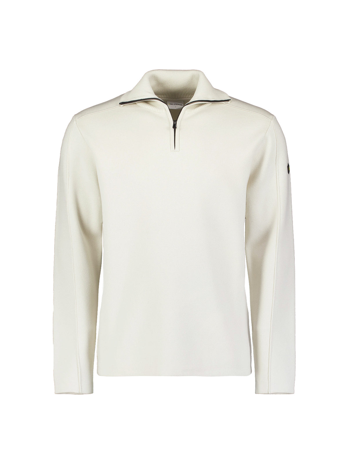 Half-zip trui met structuur | Chalk
