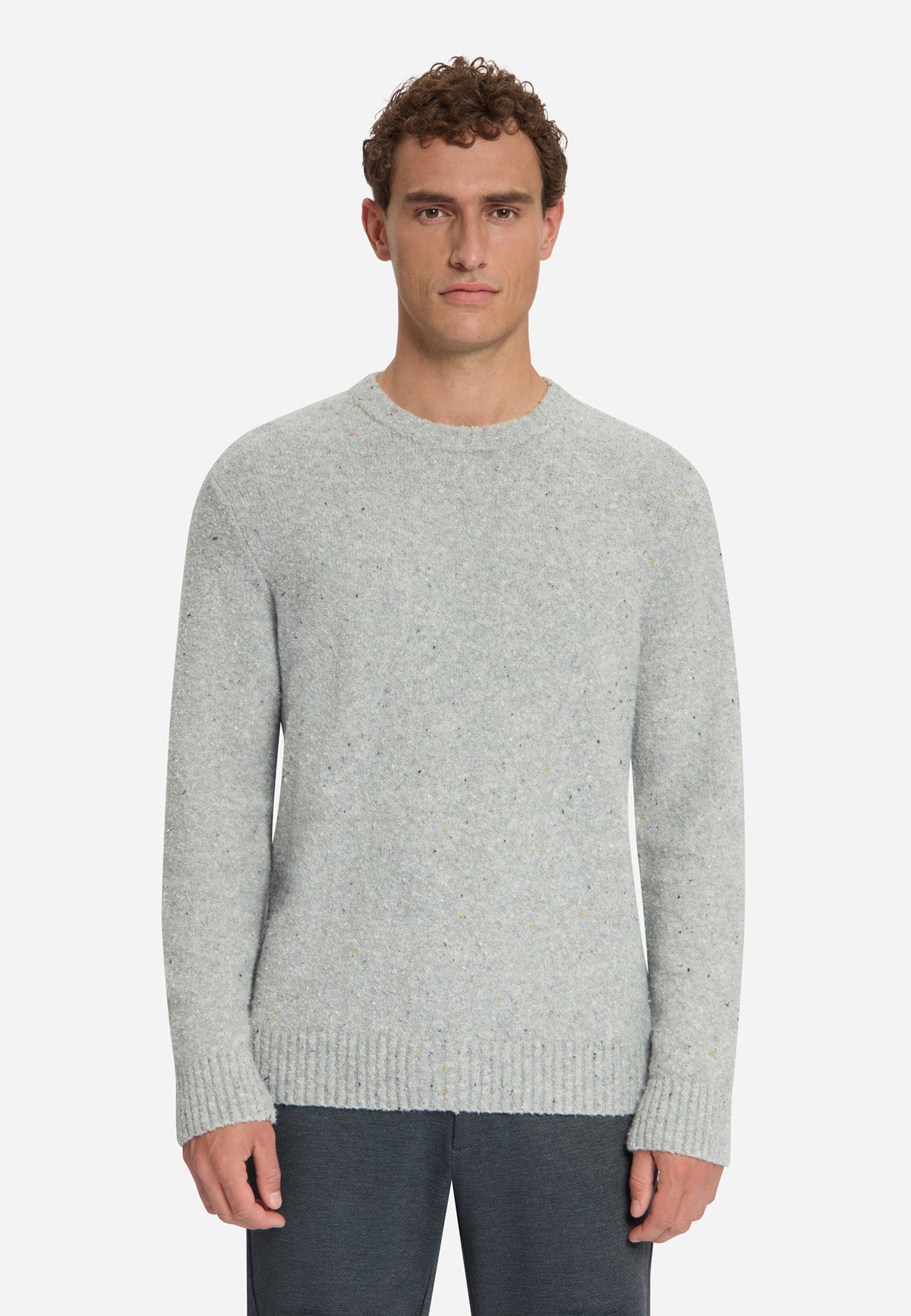 Trui met tweedlook | Grey Melange