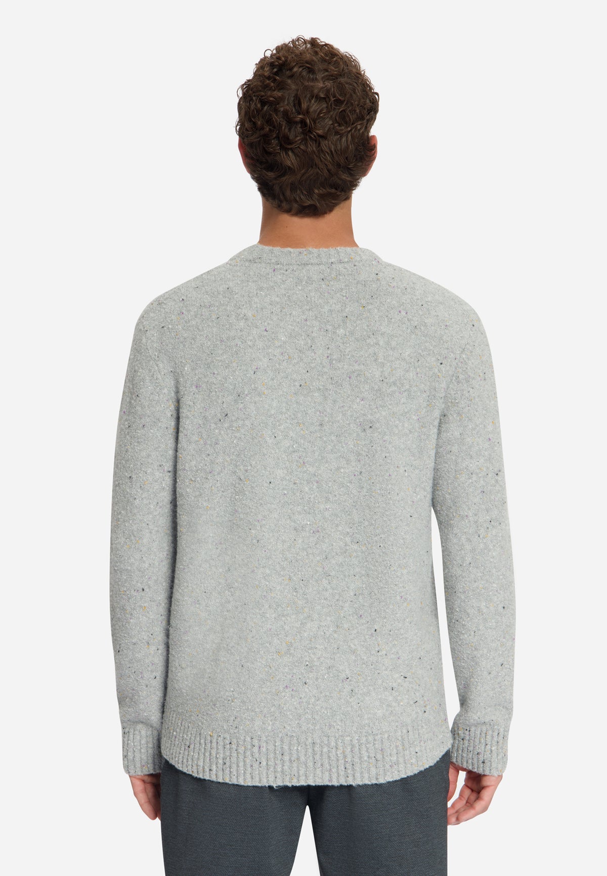 Trui met tweedlook | Grey Melange