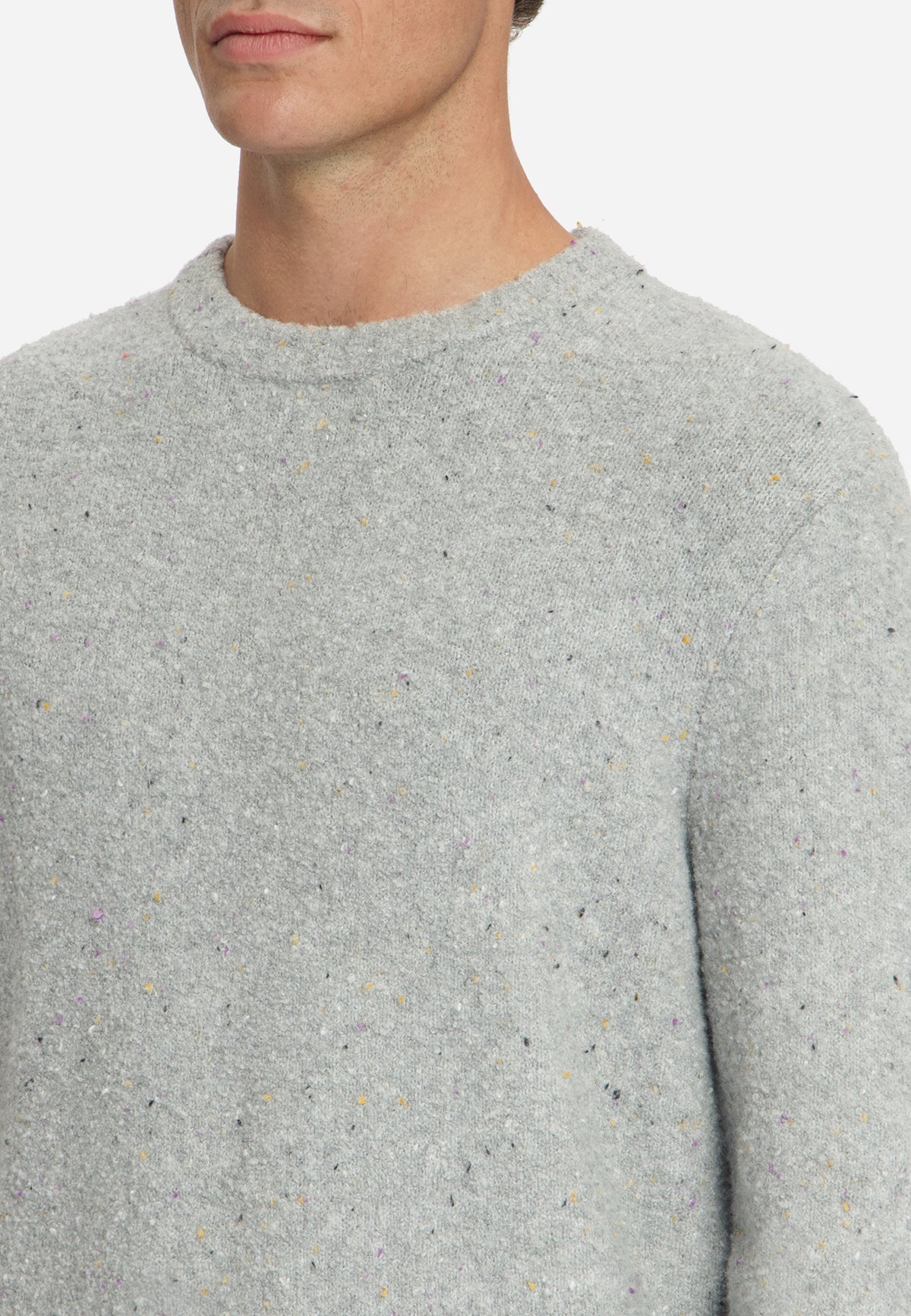Trui met tweedlook | Grey Melange