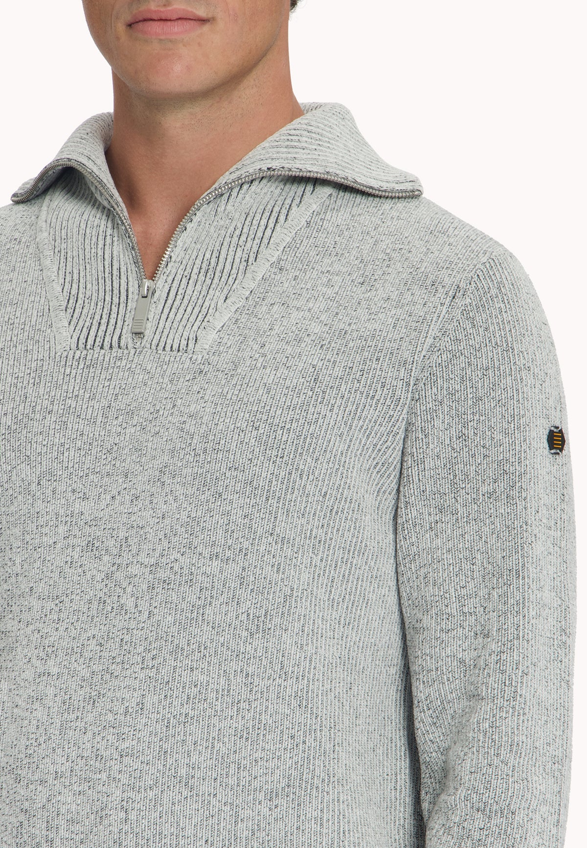 Zachte half-zip trui | Stone