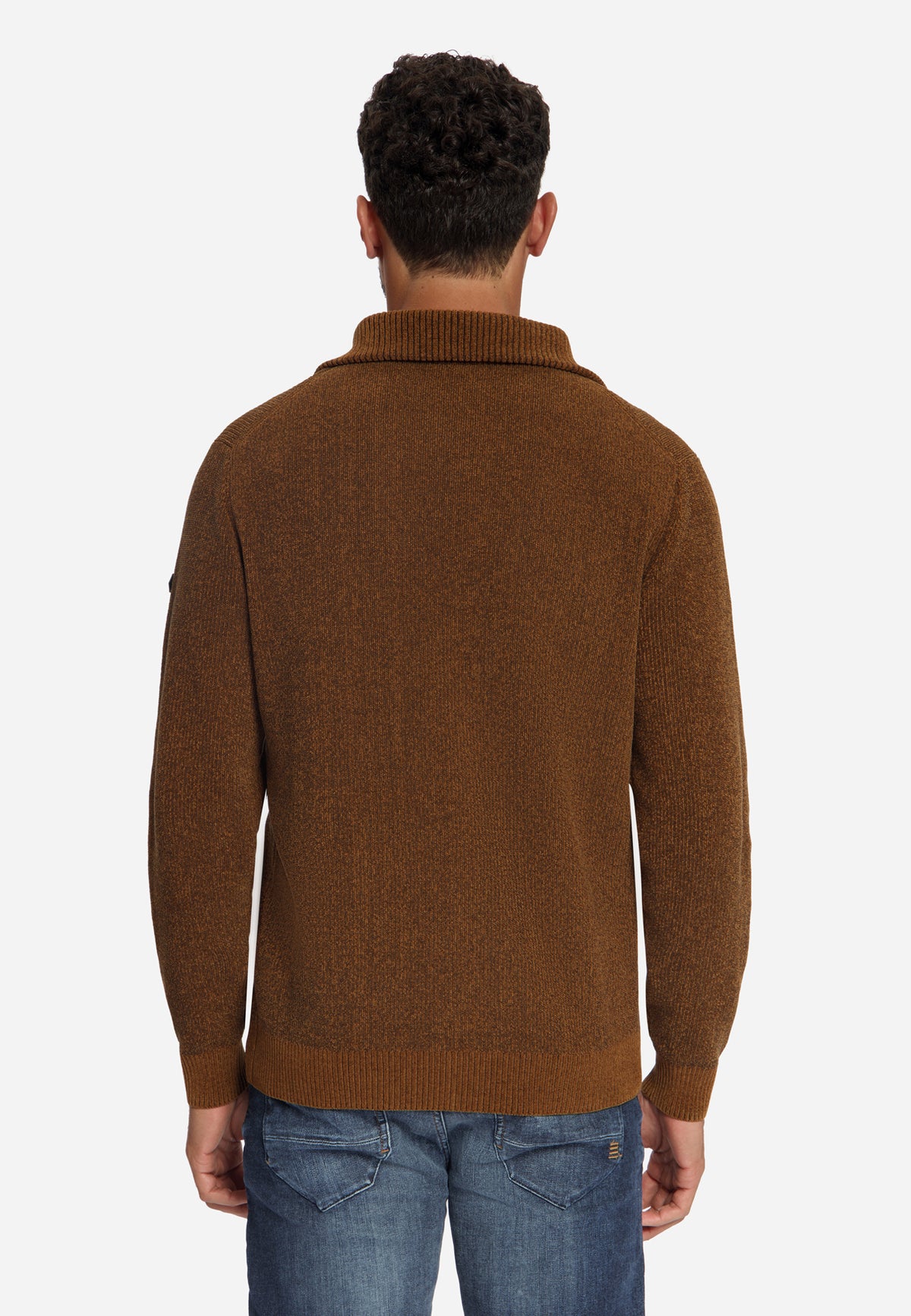 Zachte half-zip trui | Caramel