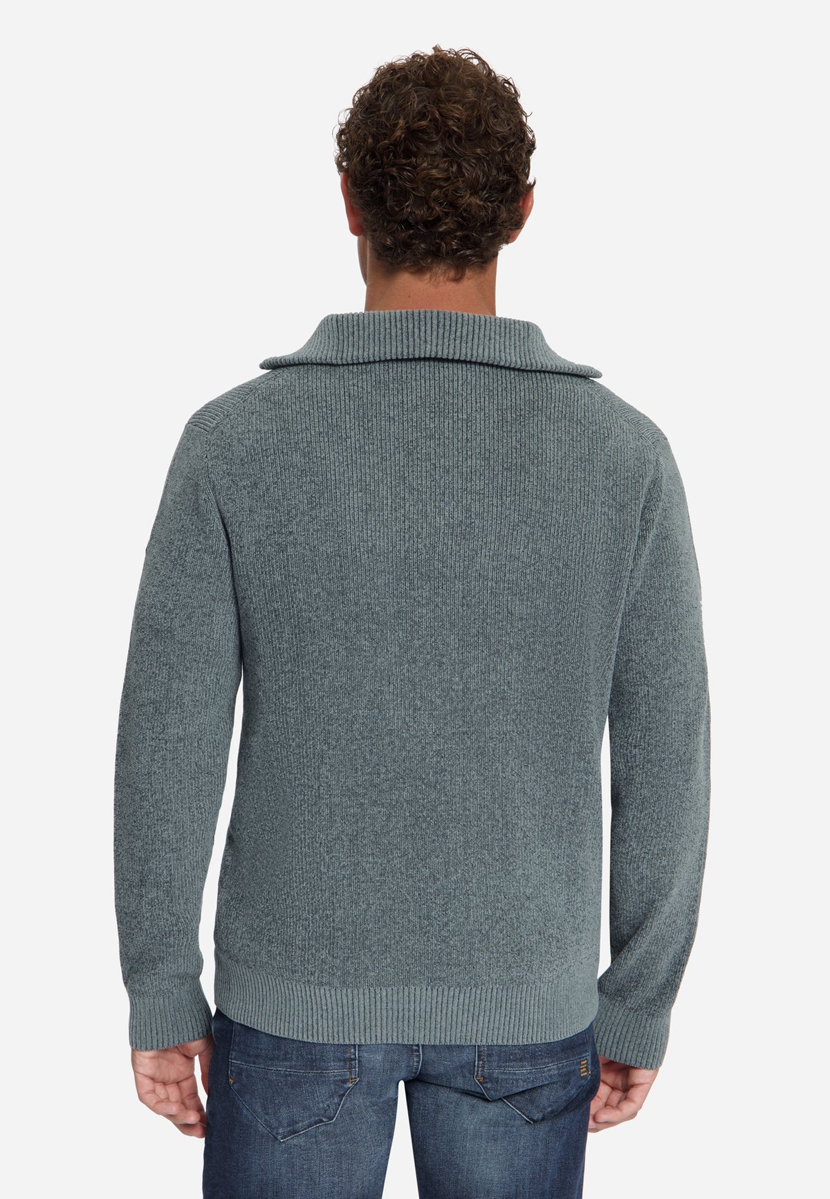 Zachte half-zip trui | Grey Melange