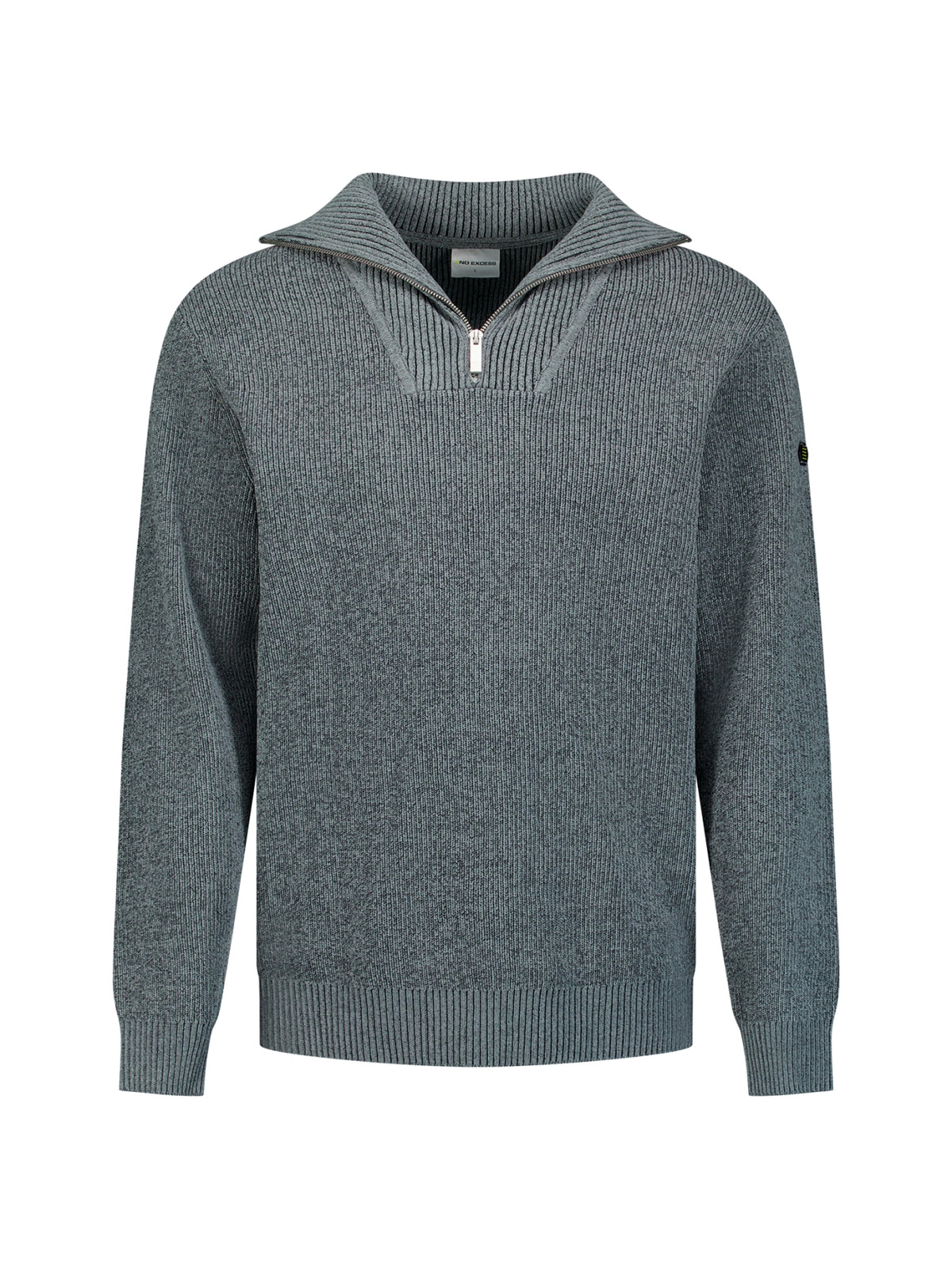Zachte half-zip trui | Grey Melange