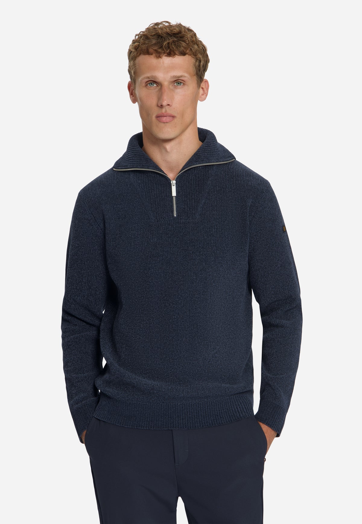 Zachte half-zip trui | Dark Night