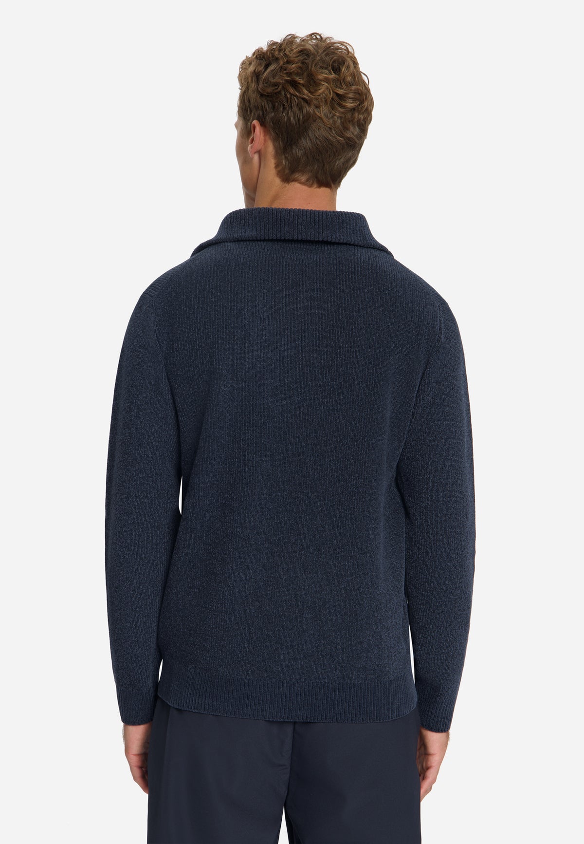 Zachte half-zip trui | Dark Night
