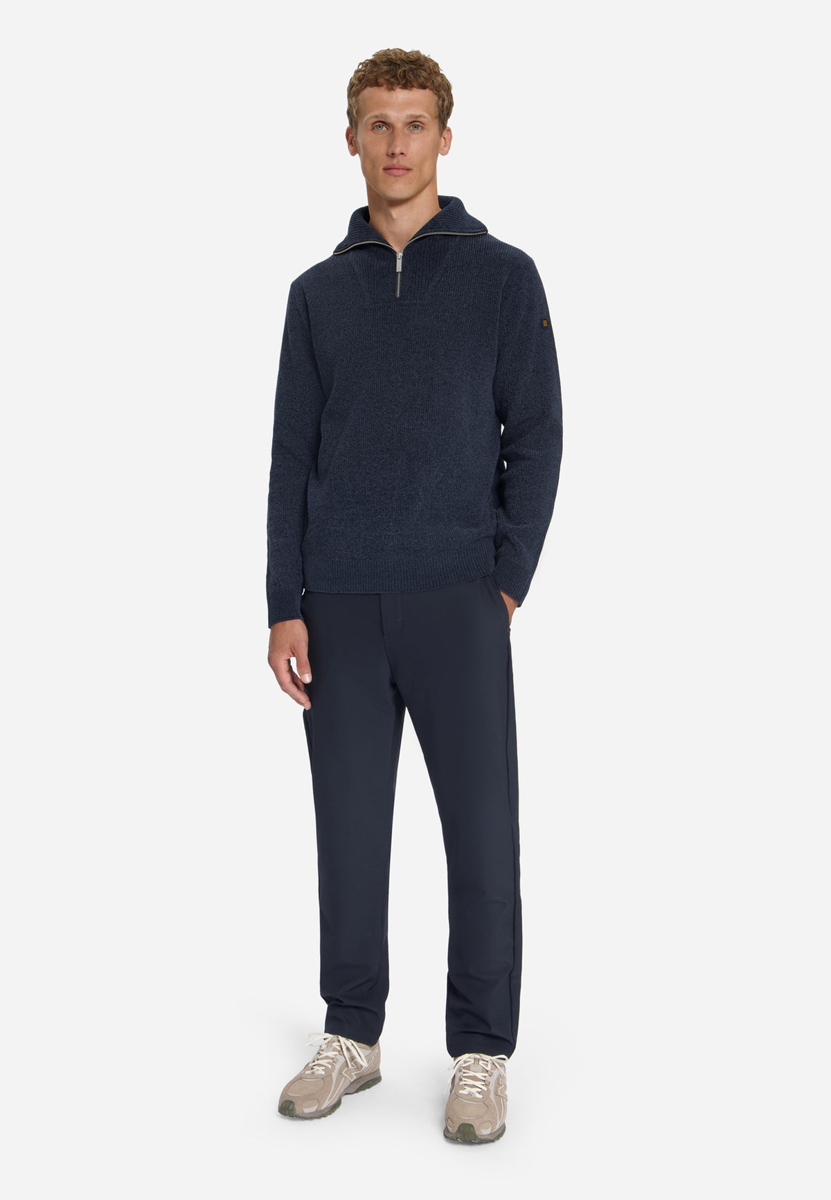 Zachte half-zip trui | Dark Night