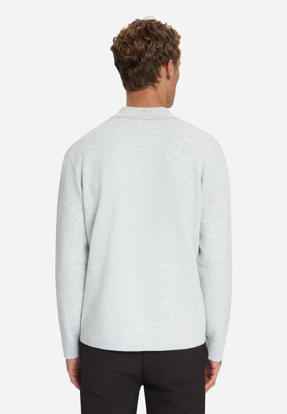 Zachte polo trui | Light Grey Melange