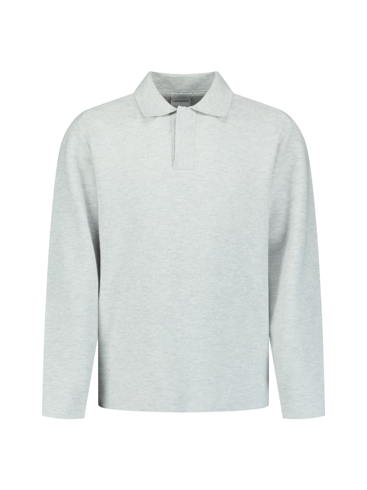 Zachte polo trui | Light Grey Melange