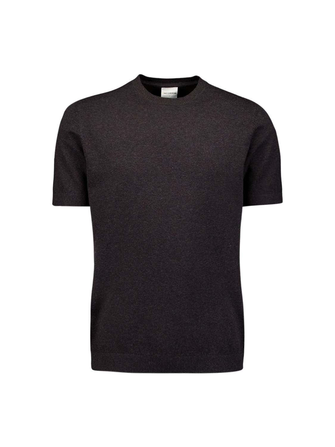 Melange Trui met Korte Mouwen | Dark Brown