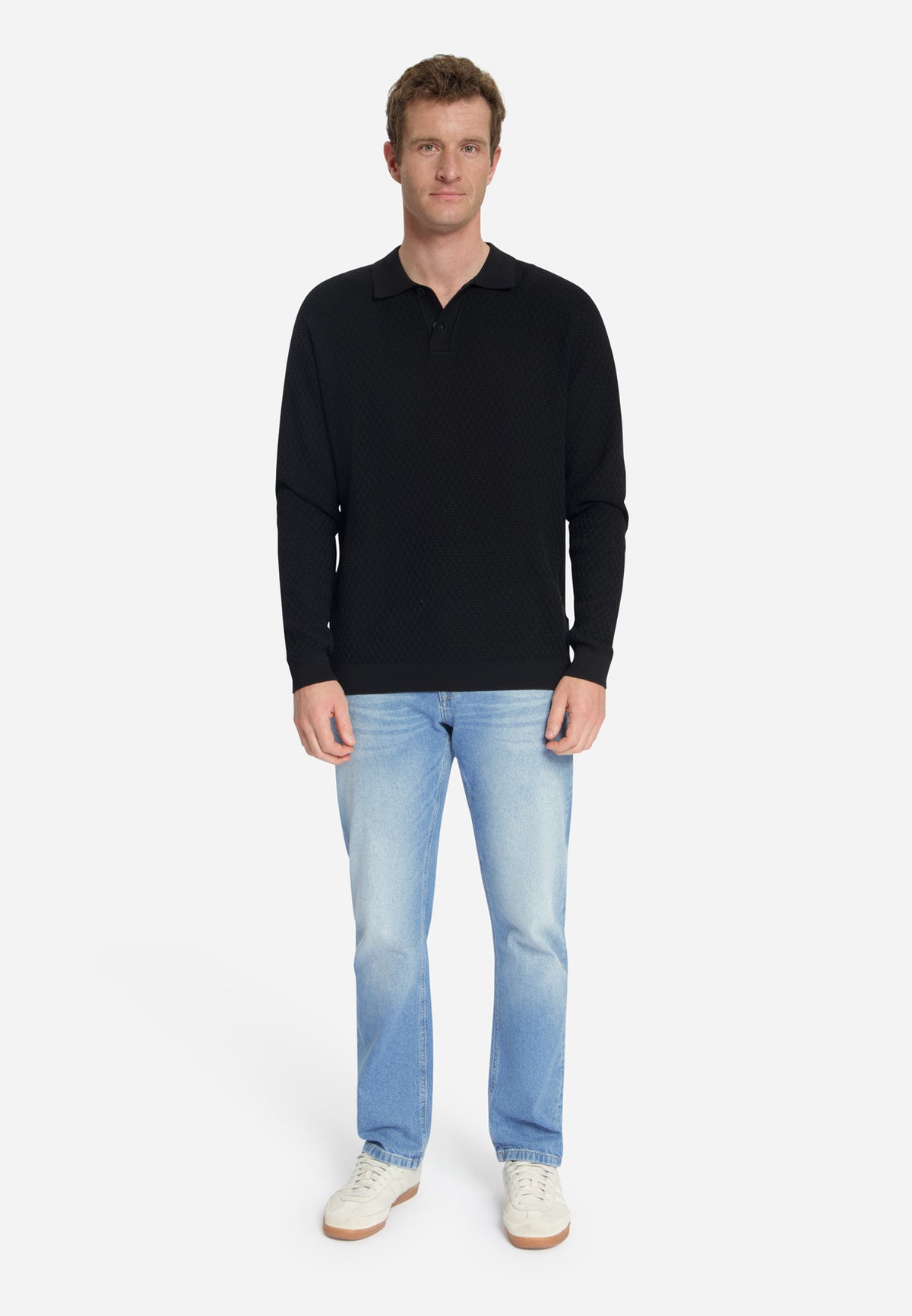 Jacquard-polotrui | Zwart