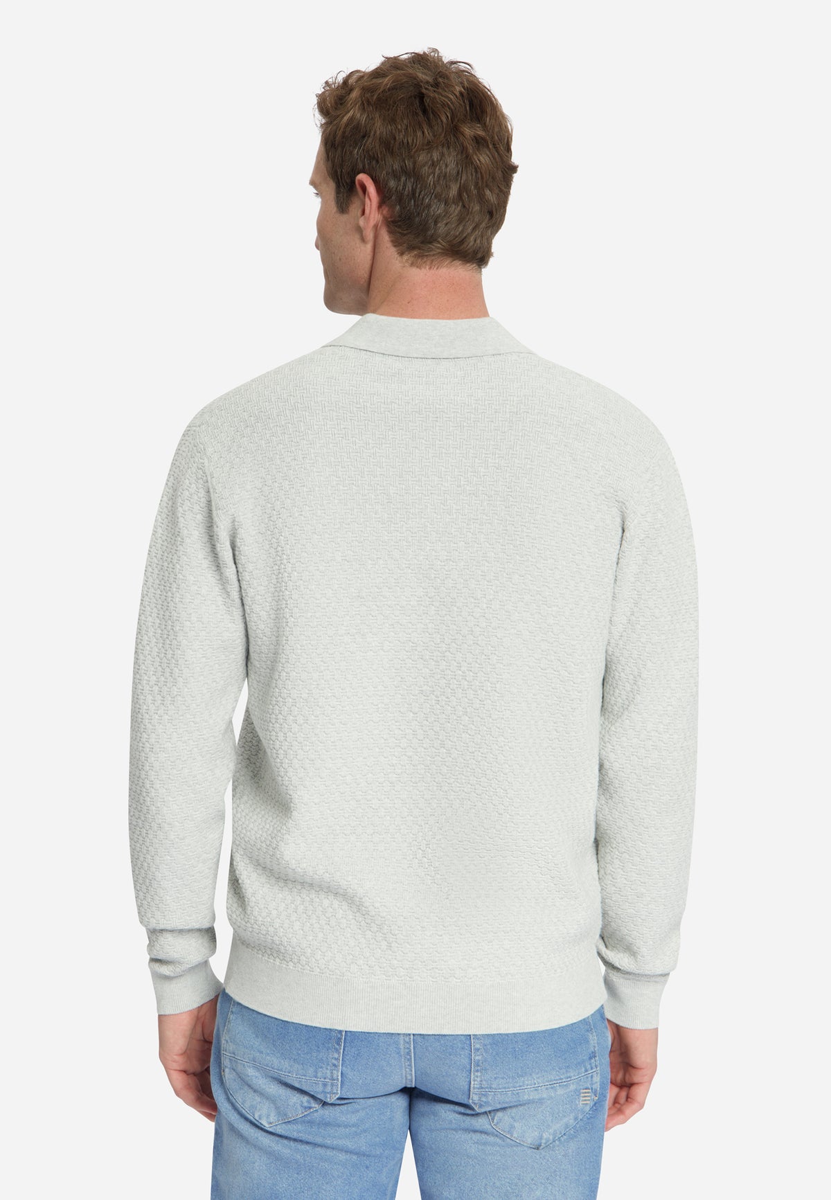 Jacquard-polotrui | Light Grey Melange