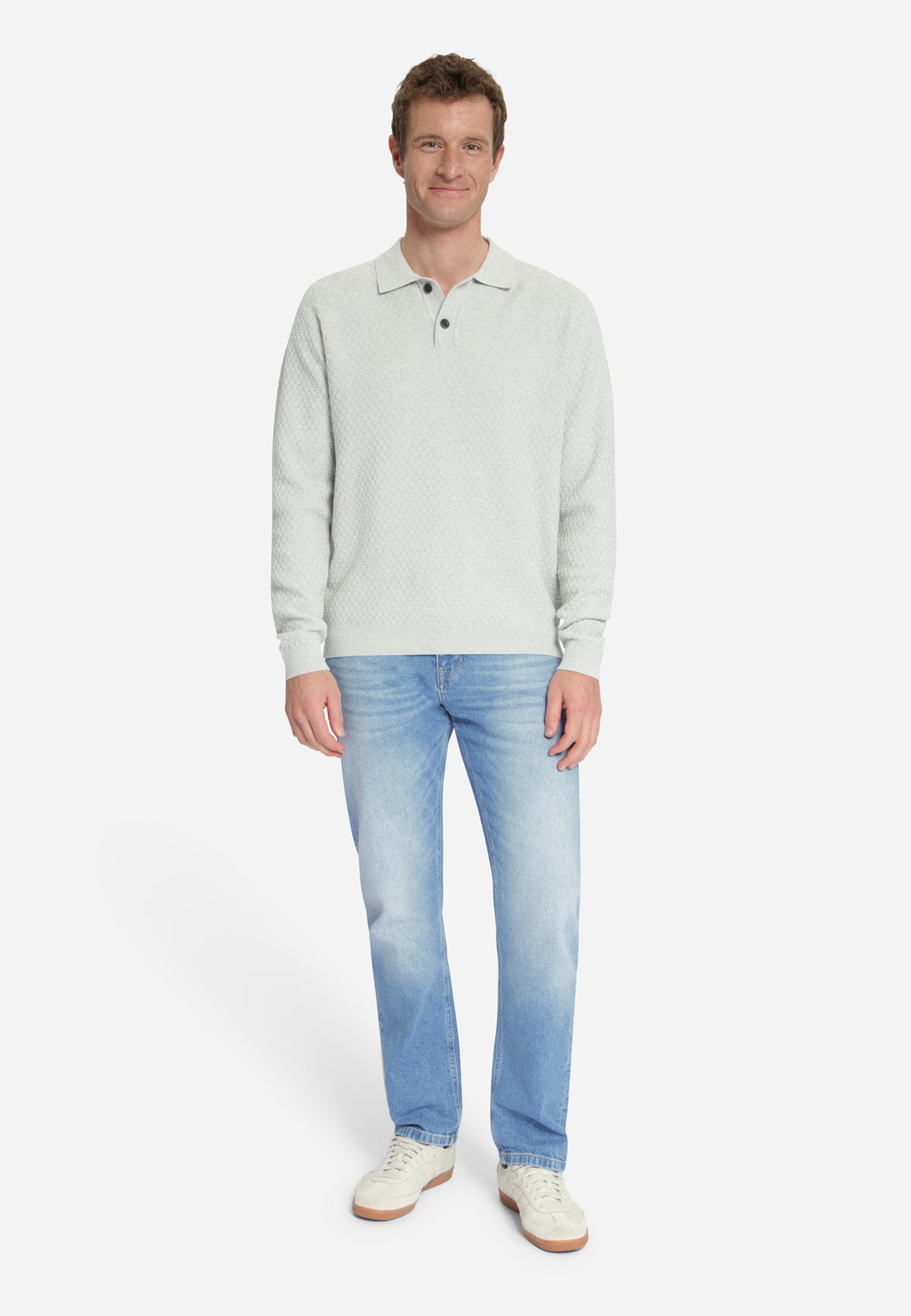 Jacquard-polotrui | Light Grey Melange