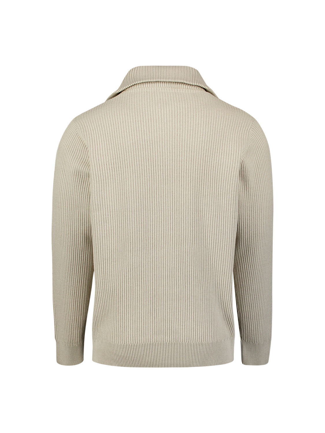 Geribde half-zip trui | Light Grey Melange