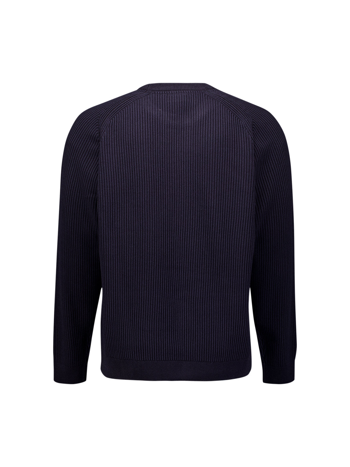 Pullover met ronde hals en tuck stitch | Dark Night