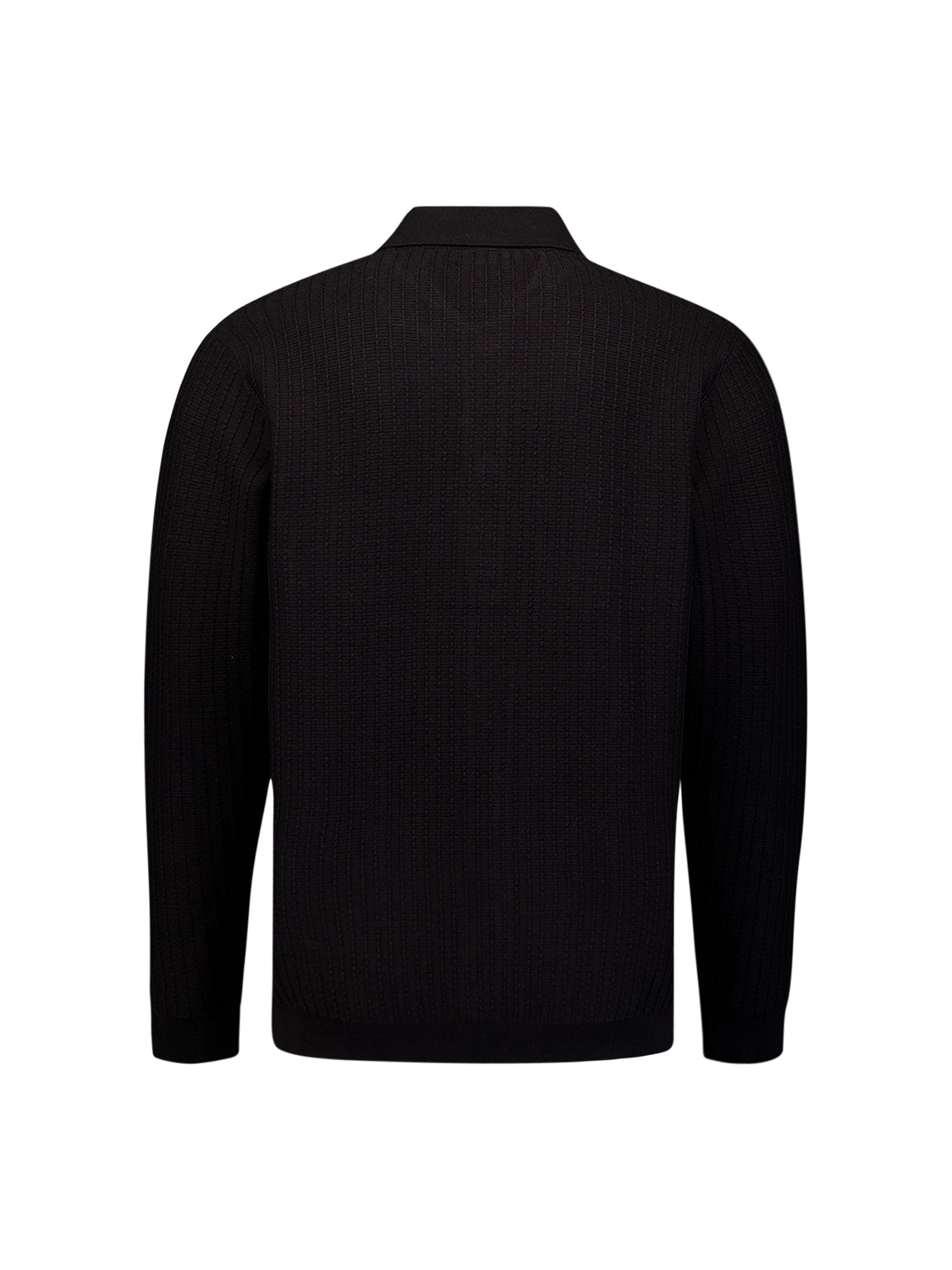 Vest met knopen en structuur | Zwart