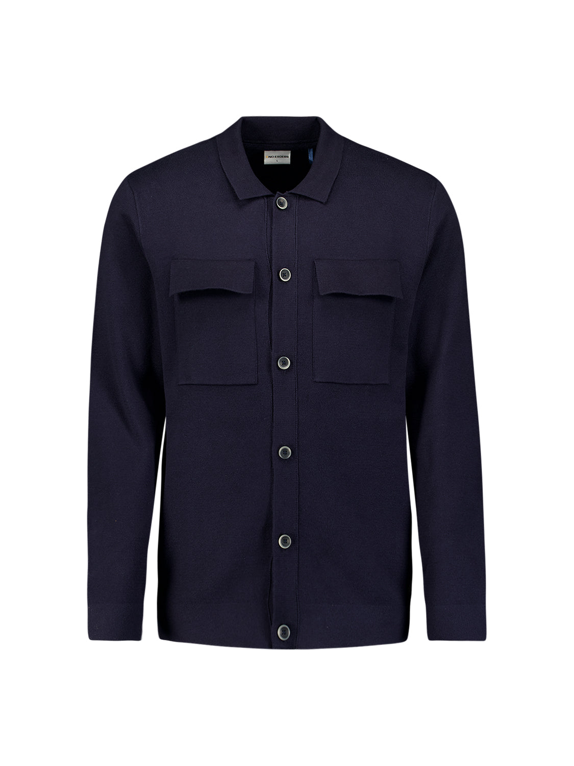 Vest met volledige knoopsluiting, grof gebreid | Dark Night
