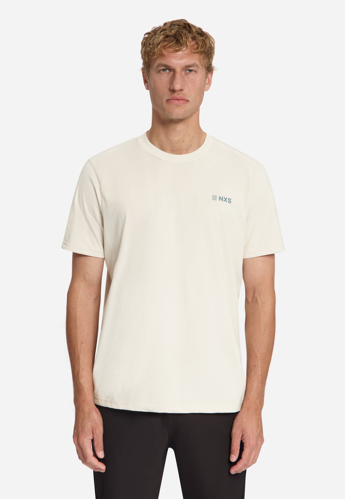 T-Shirt Met Back Print | Stone