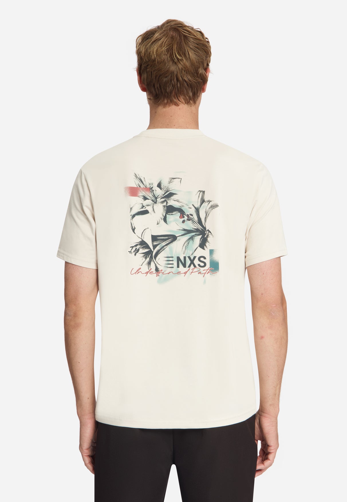 T-Shirt Met Back Print | Stone