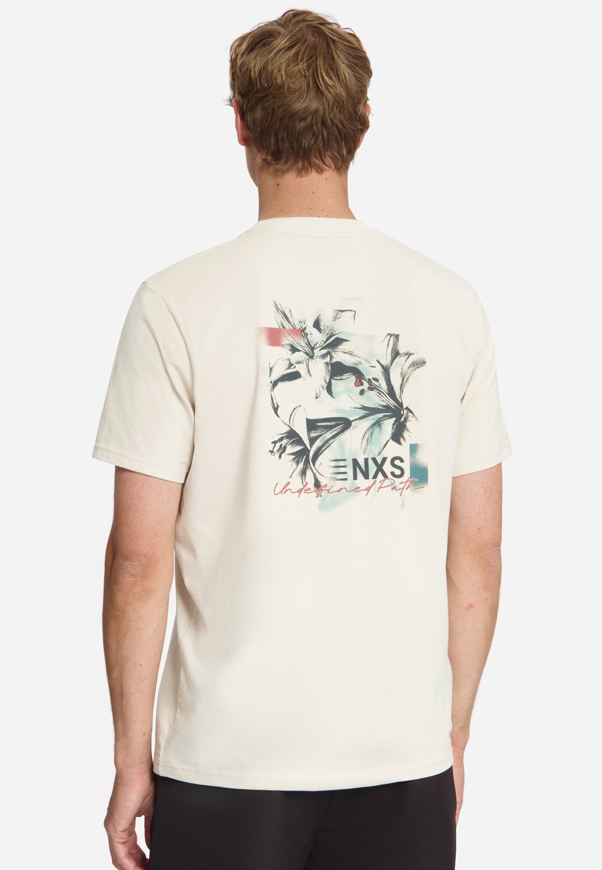 T-Shirt Met Back Print | Stone