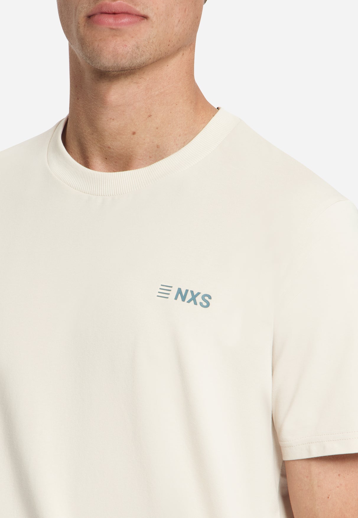 T-Shirt Met Back Print | Stone