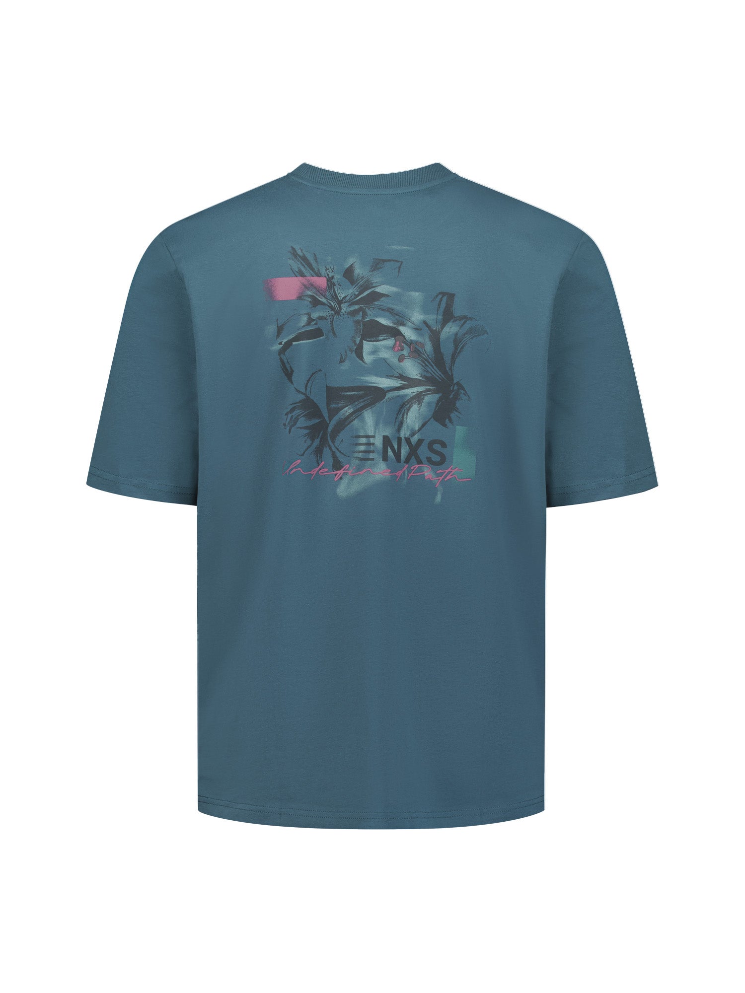 T-Shirt Met Back Print | Shadow Blue