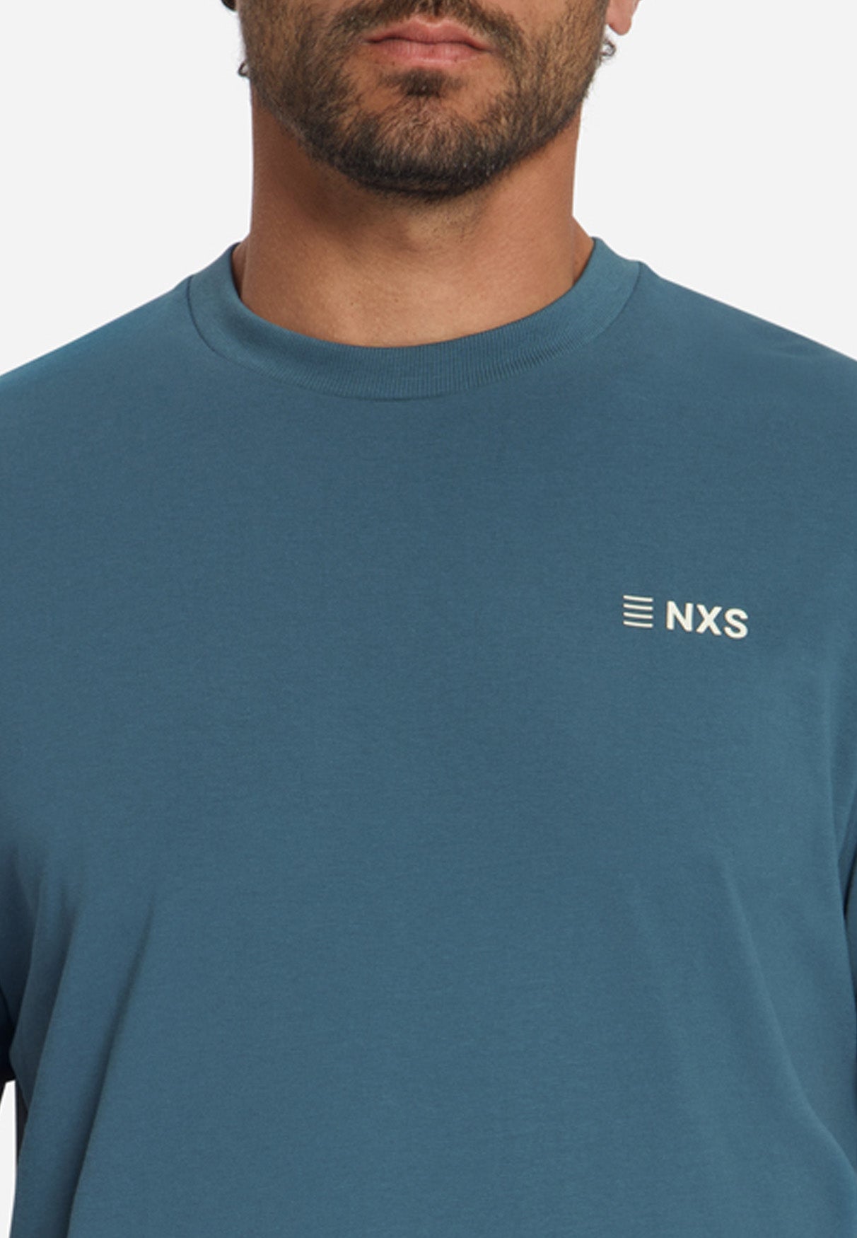 T-Shirt Met Back Print | Shadow Blue