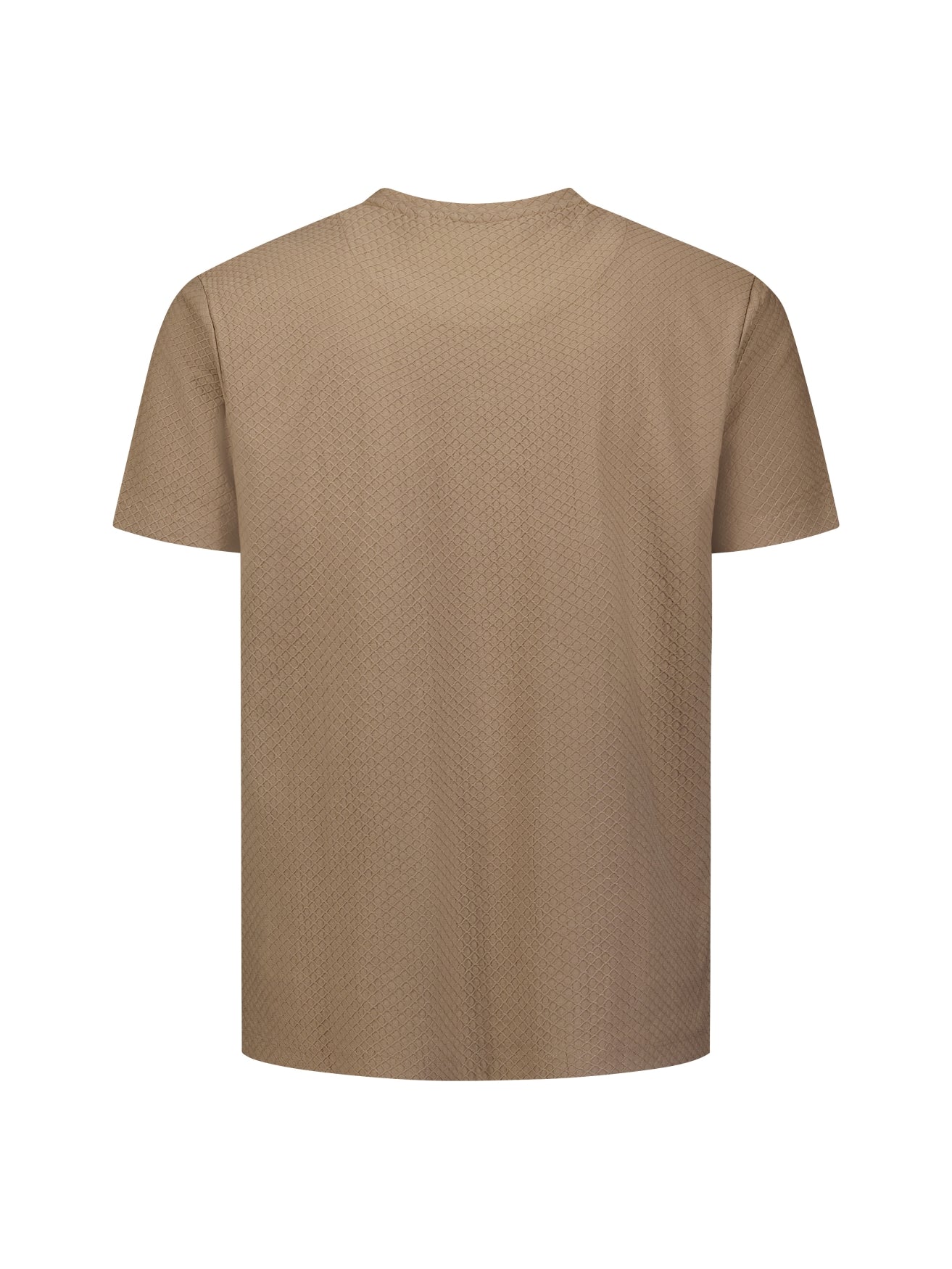 T-shirt met Structuur | Light Brown