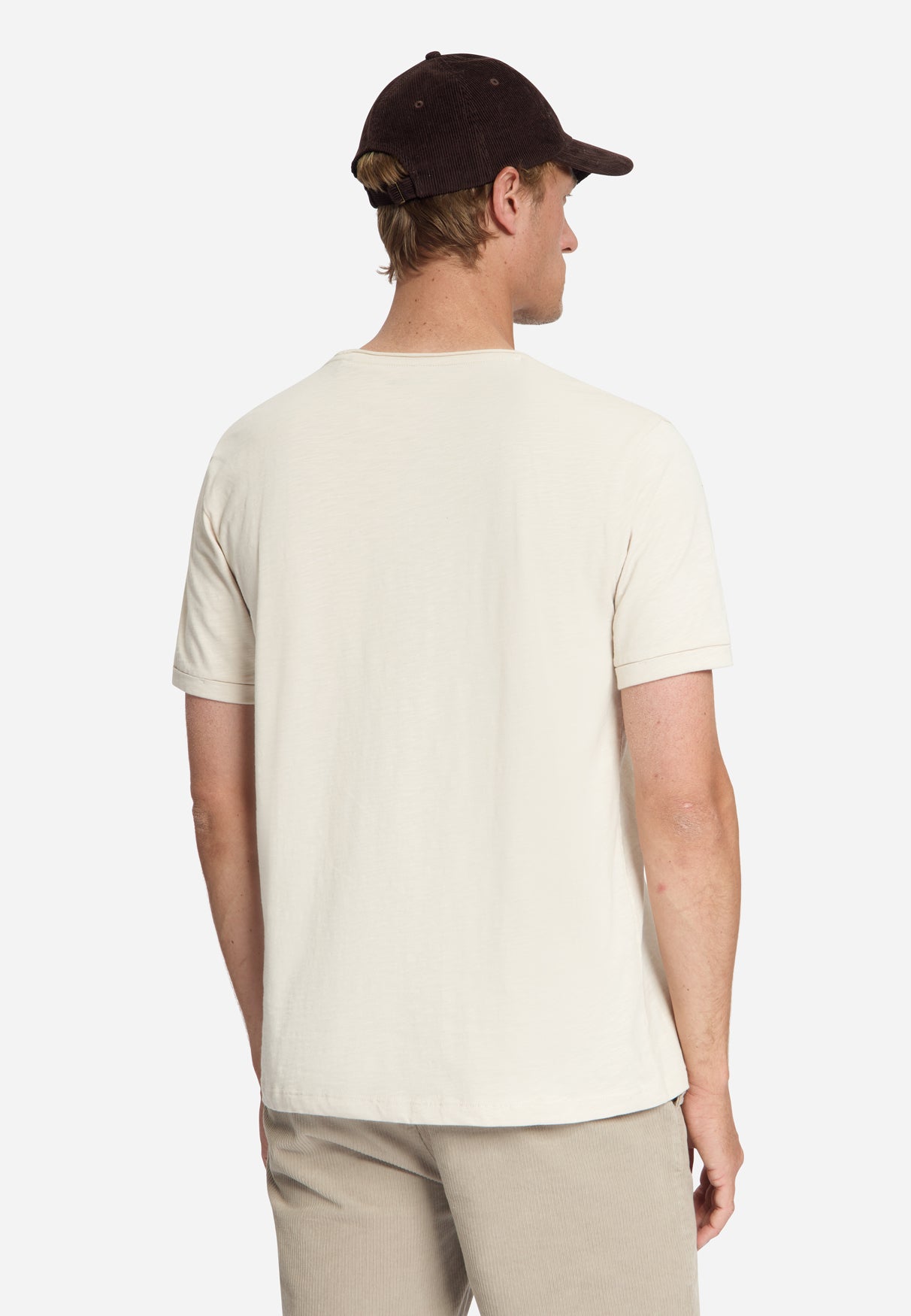 Katoenen Slub T-shirt | Stone