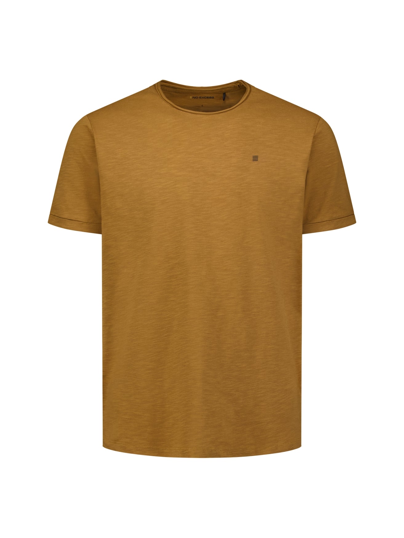Katoenen Slub T-shirt | Caramel