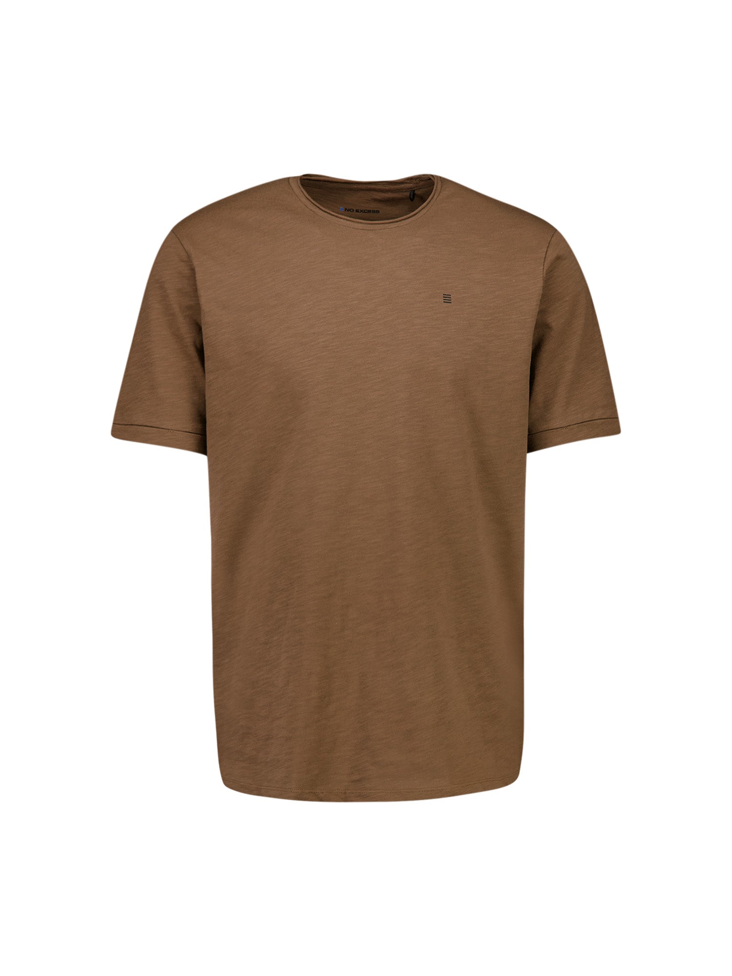 Katoenen Slub T-shirt | Caramel