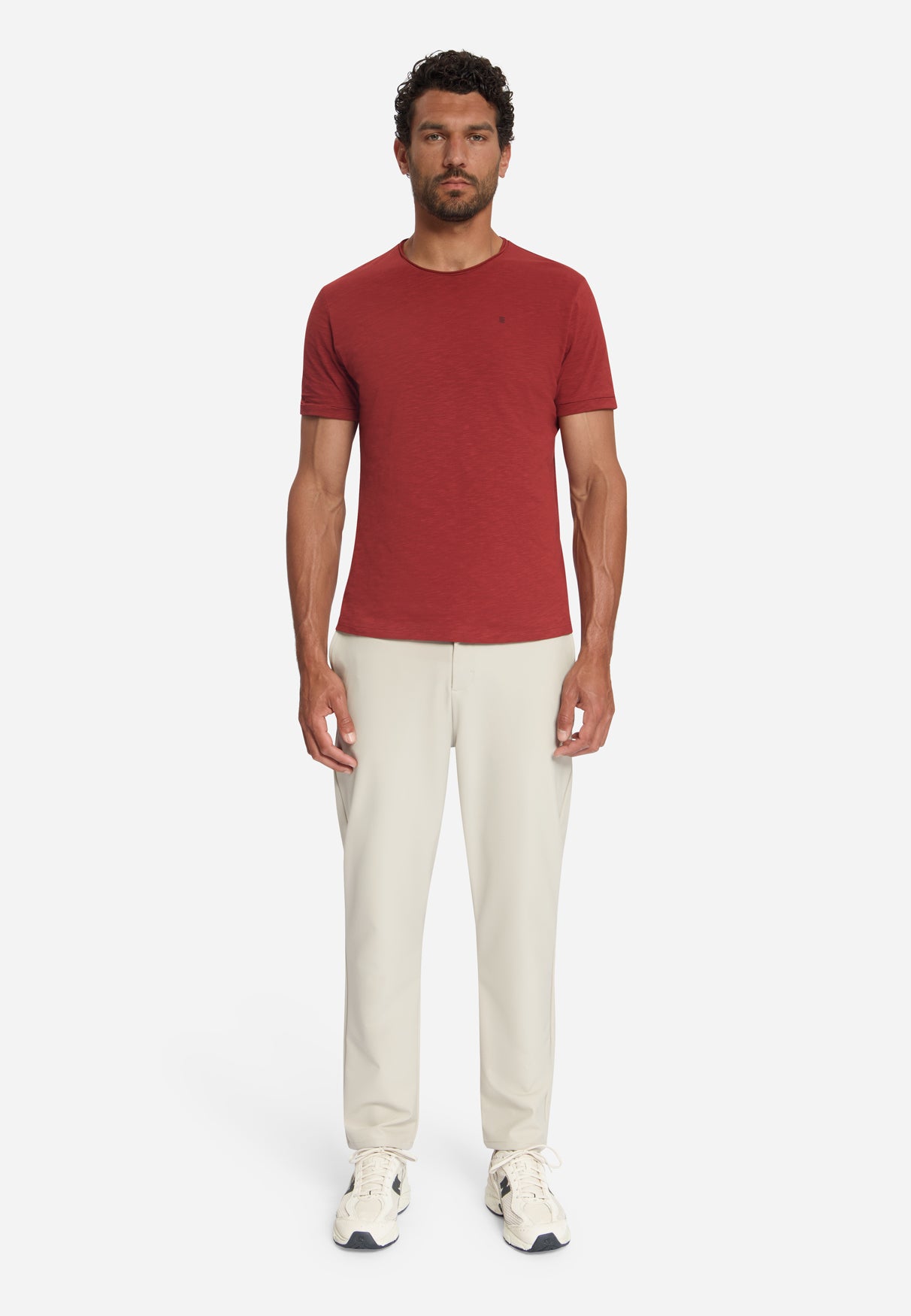 Katoenen Slub T-shirt | Cayenne