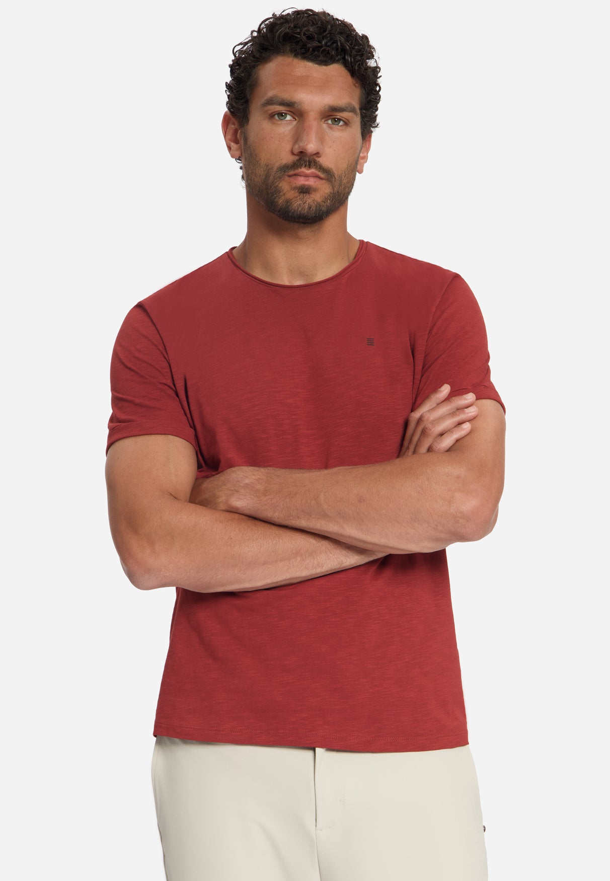 Katoenen Slub T-shirt | Cayenne