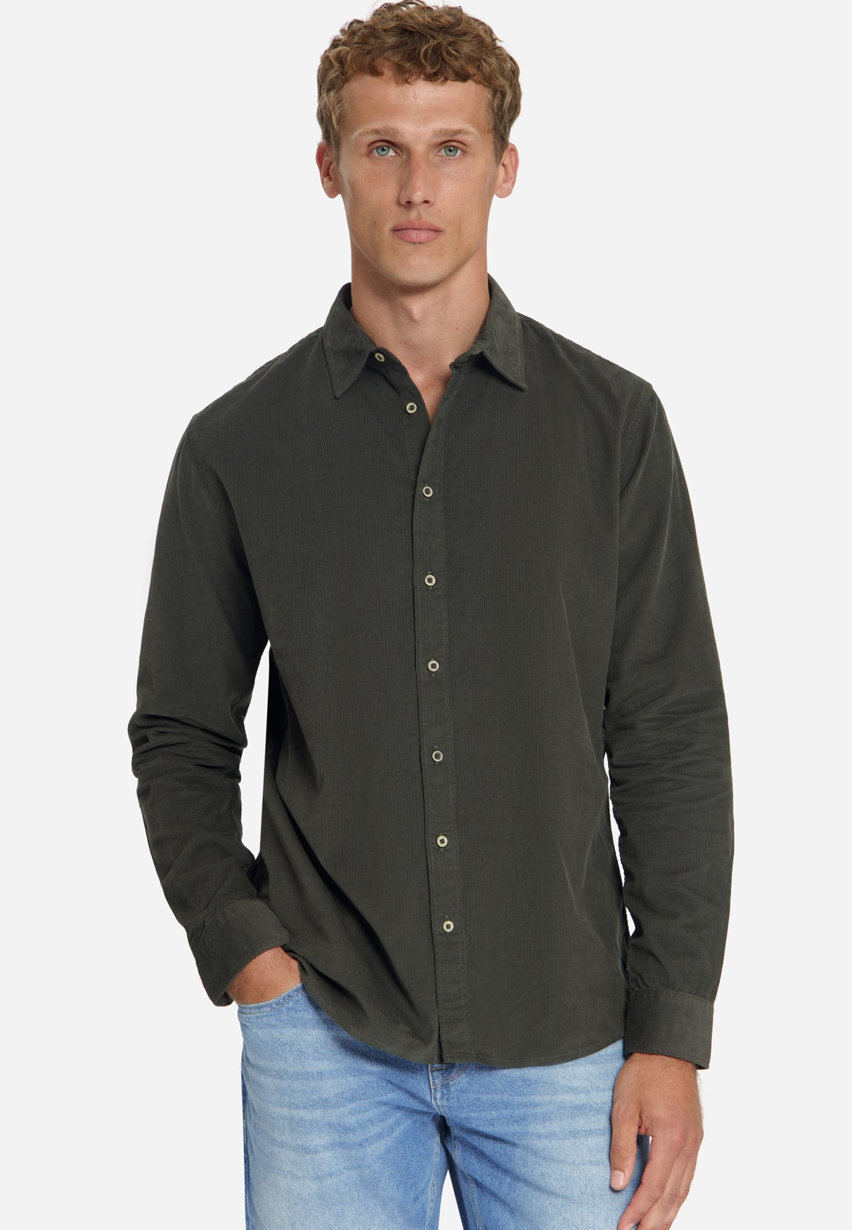 Corduroy Overhemd | Army