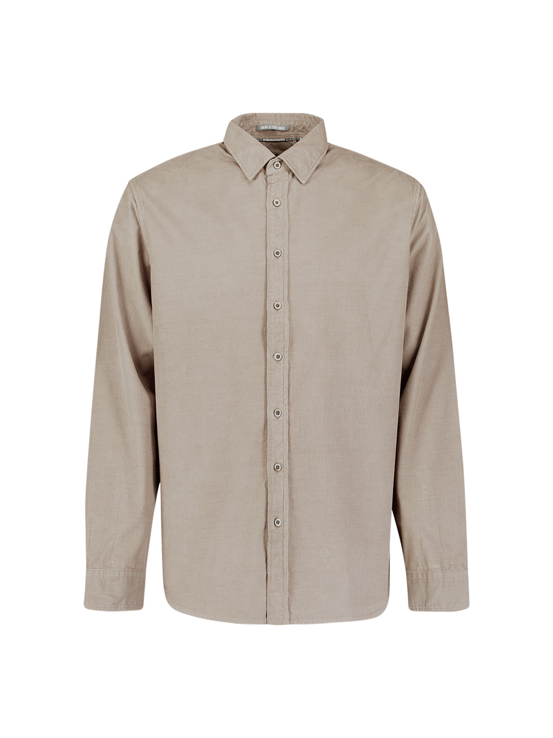 Overhemd van fijn corduroy | Cement