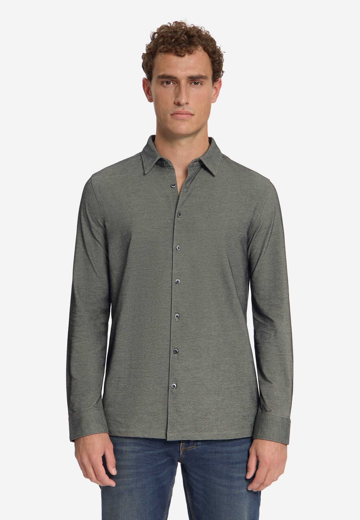 Twill Overhemd | Cement