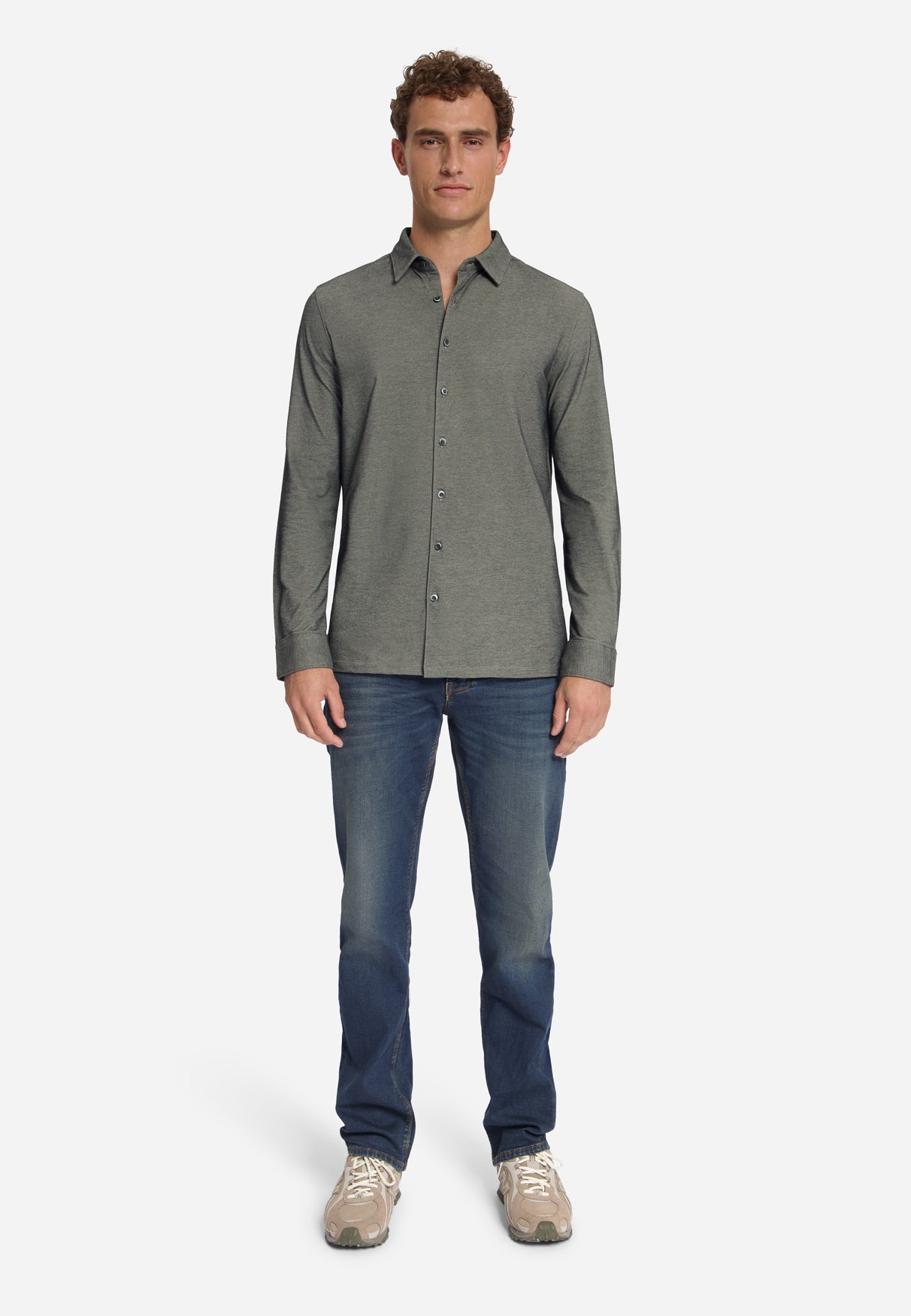 Twill Overhemd | Cement
