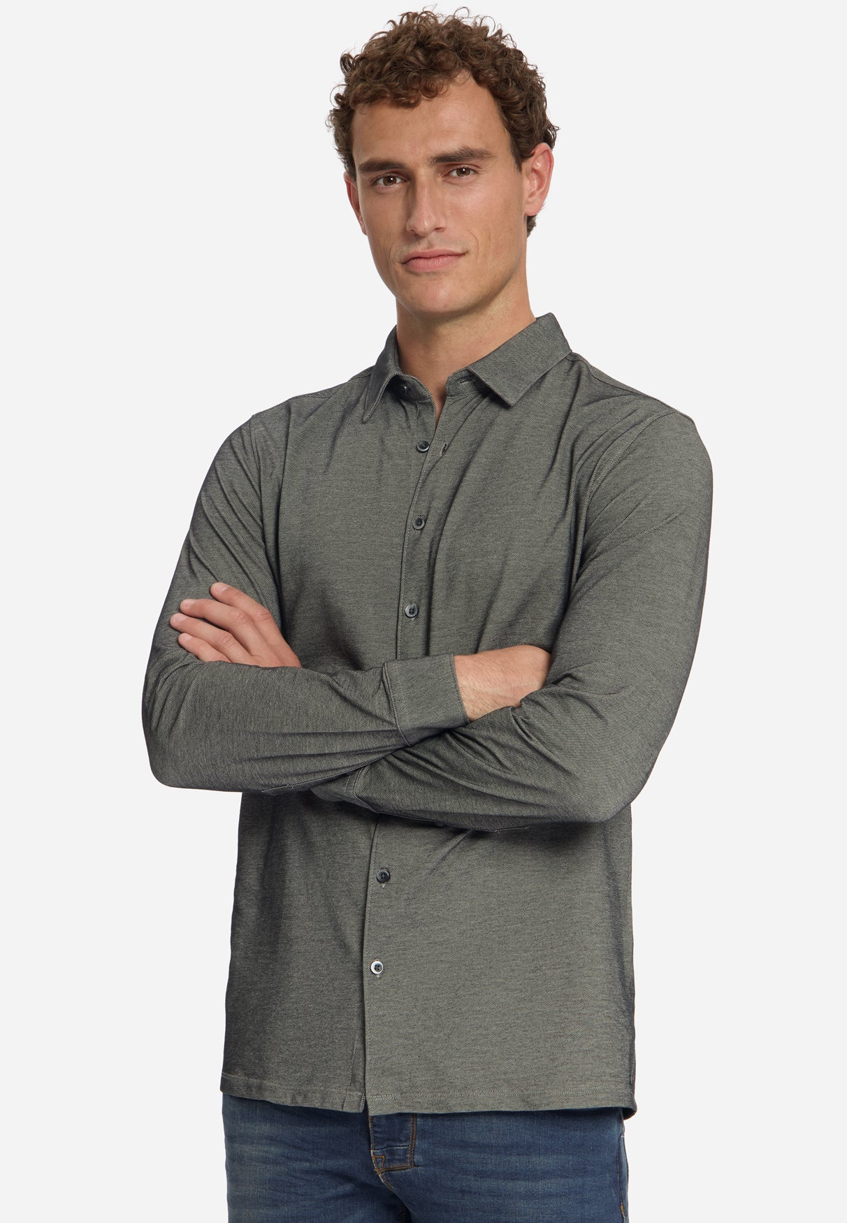 Twill Overhemd | Cement