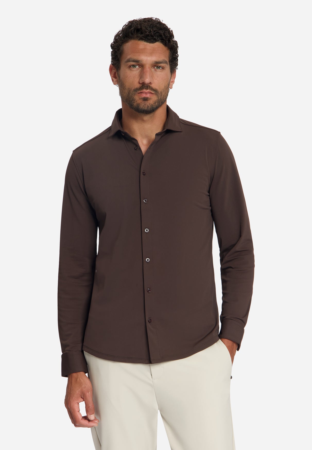 Travel Overhemd | Dark Brown