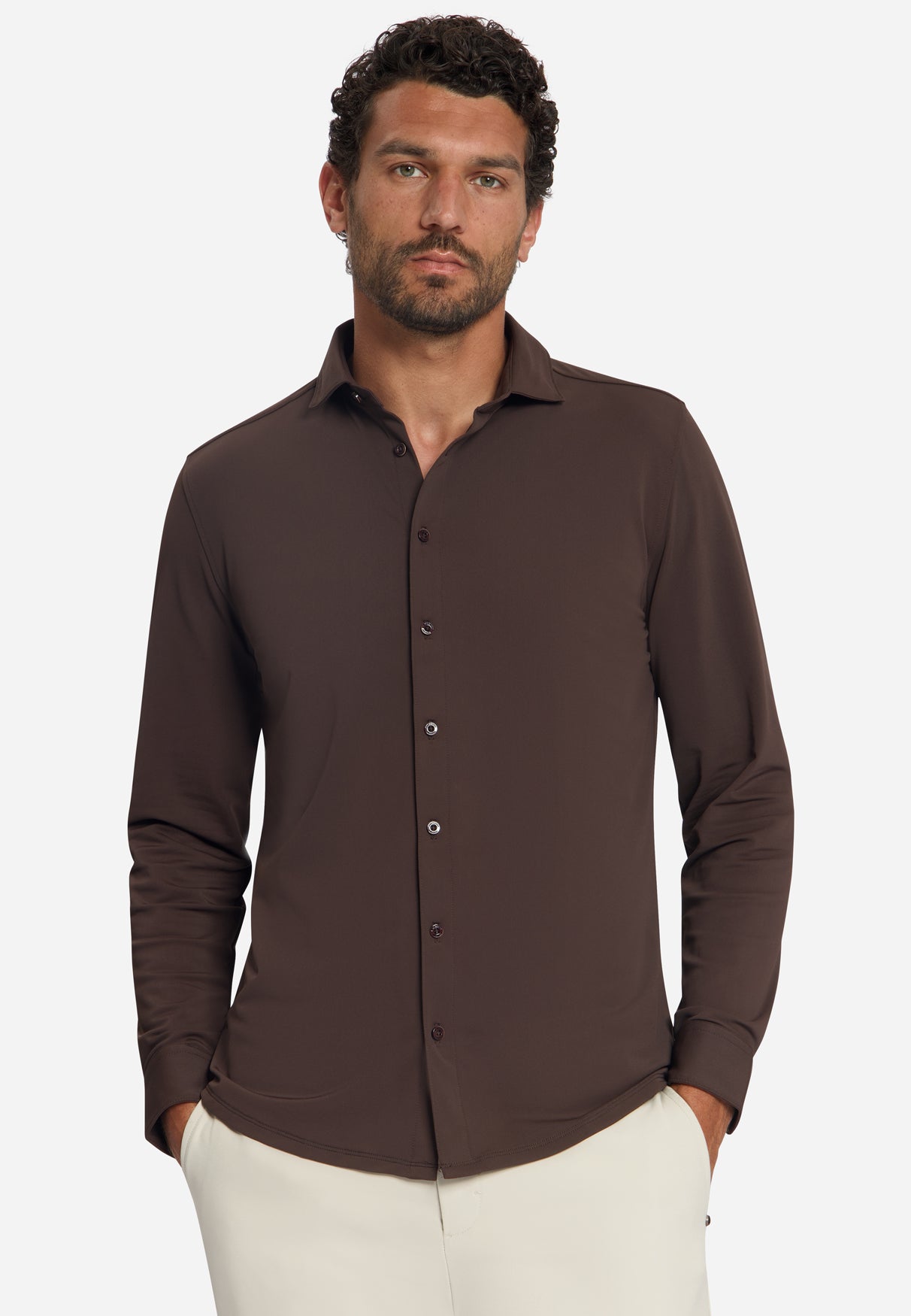 Travel Overhemd | Dark Brown