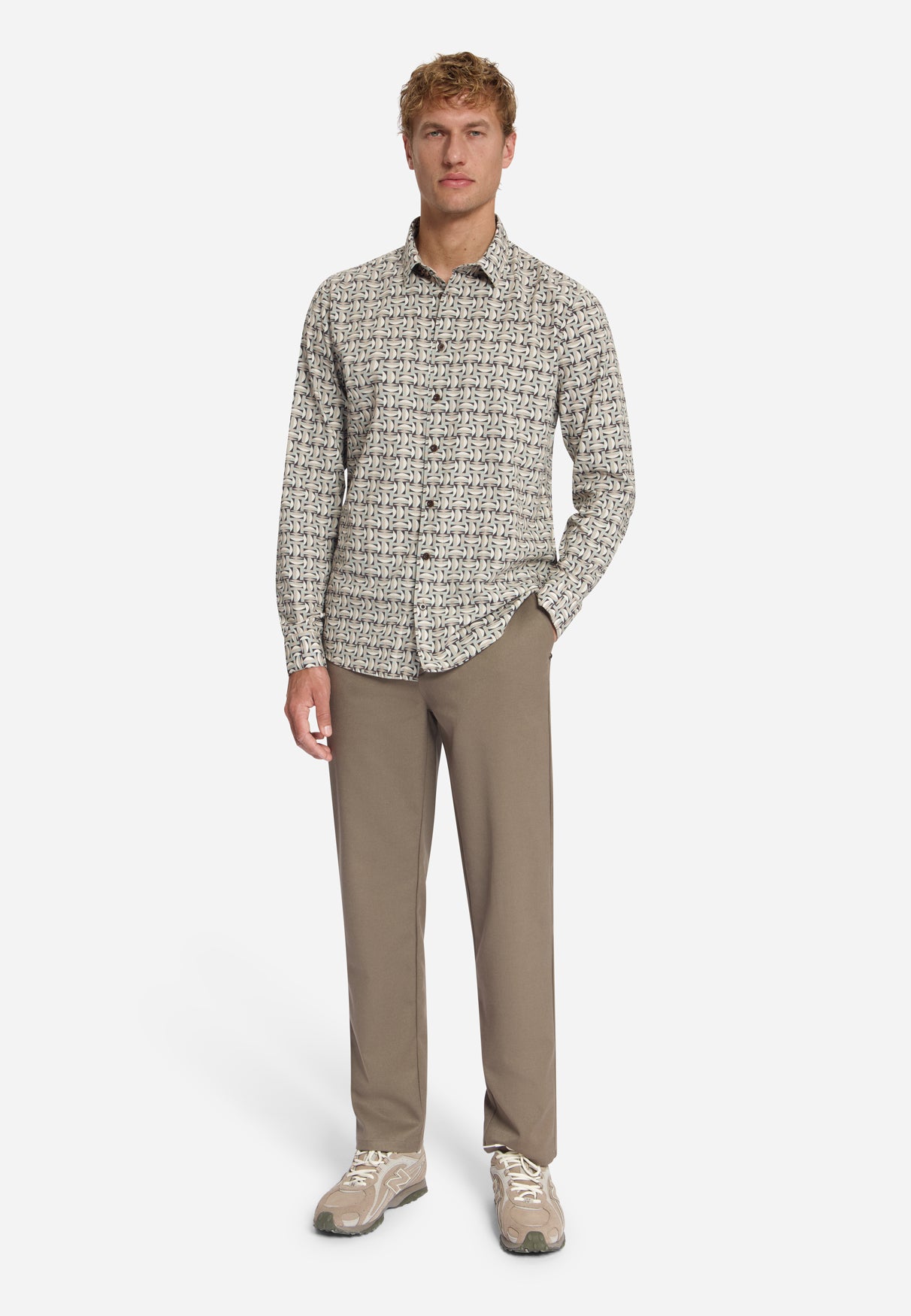 Overhemd Met Allover Print | Stone