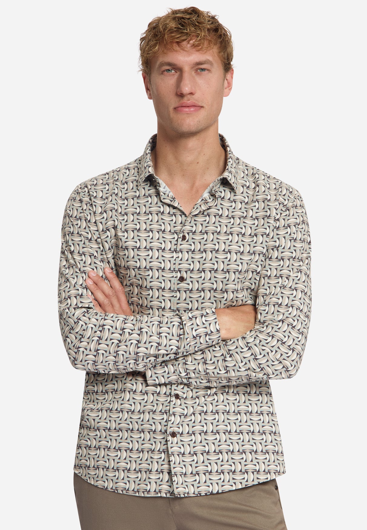 Overhemd Met Allover Print | Stone