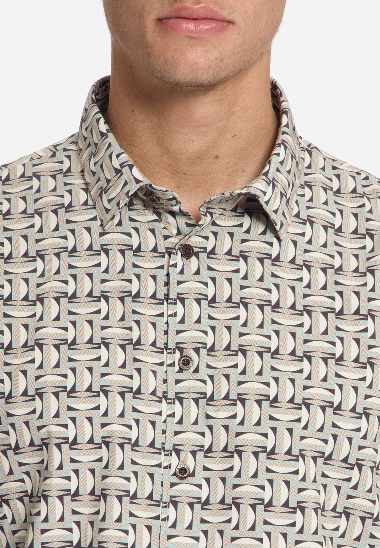 Overhemd Met Allover Print | Stone