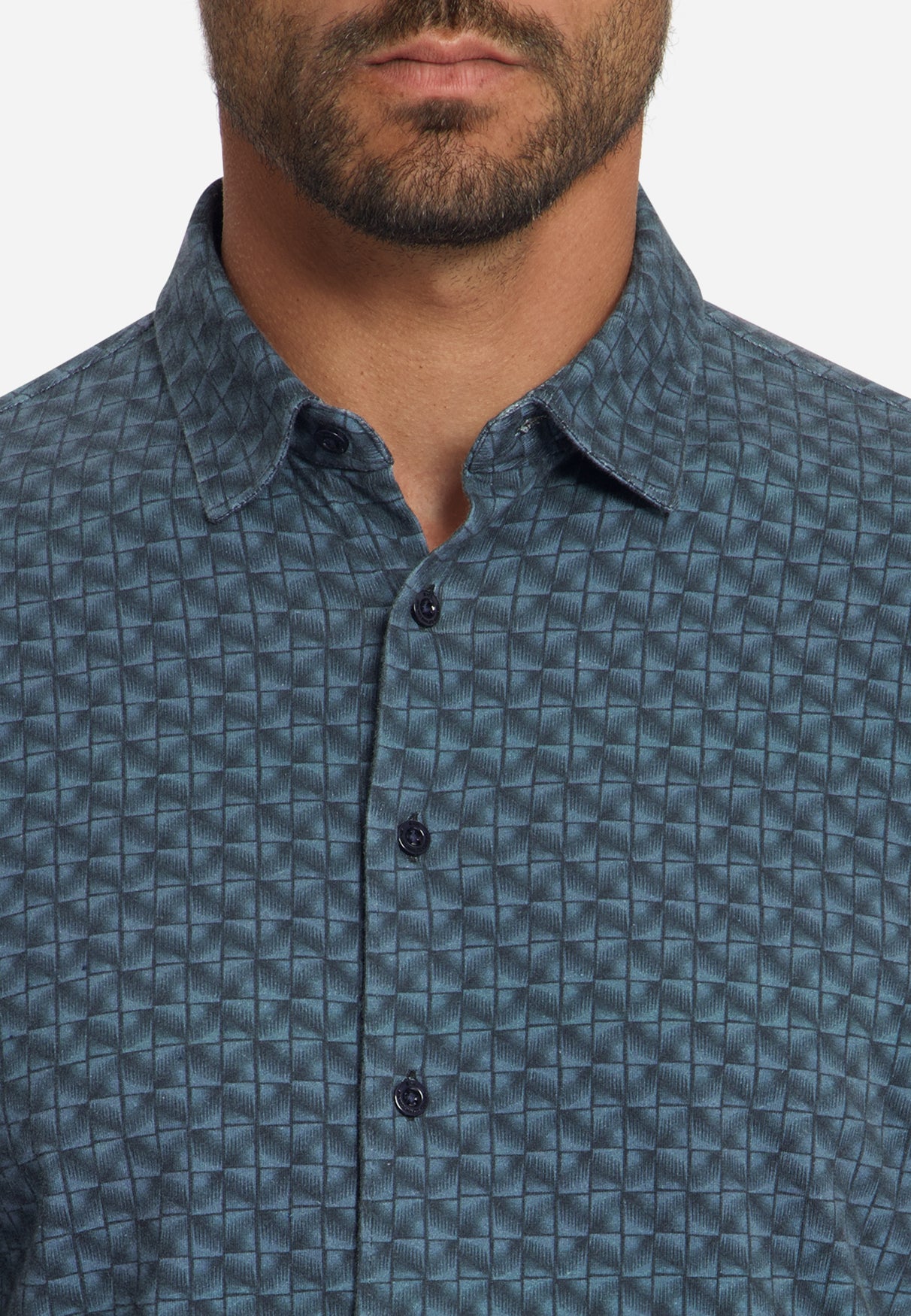 Jersey Overhemd met Print | Dark Night