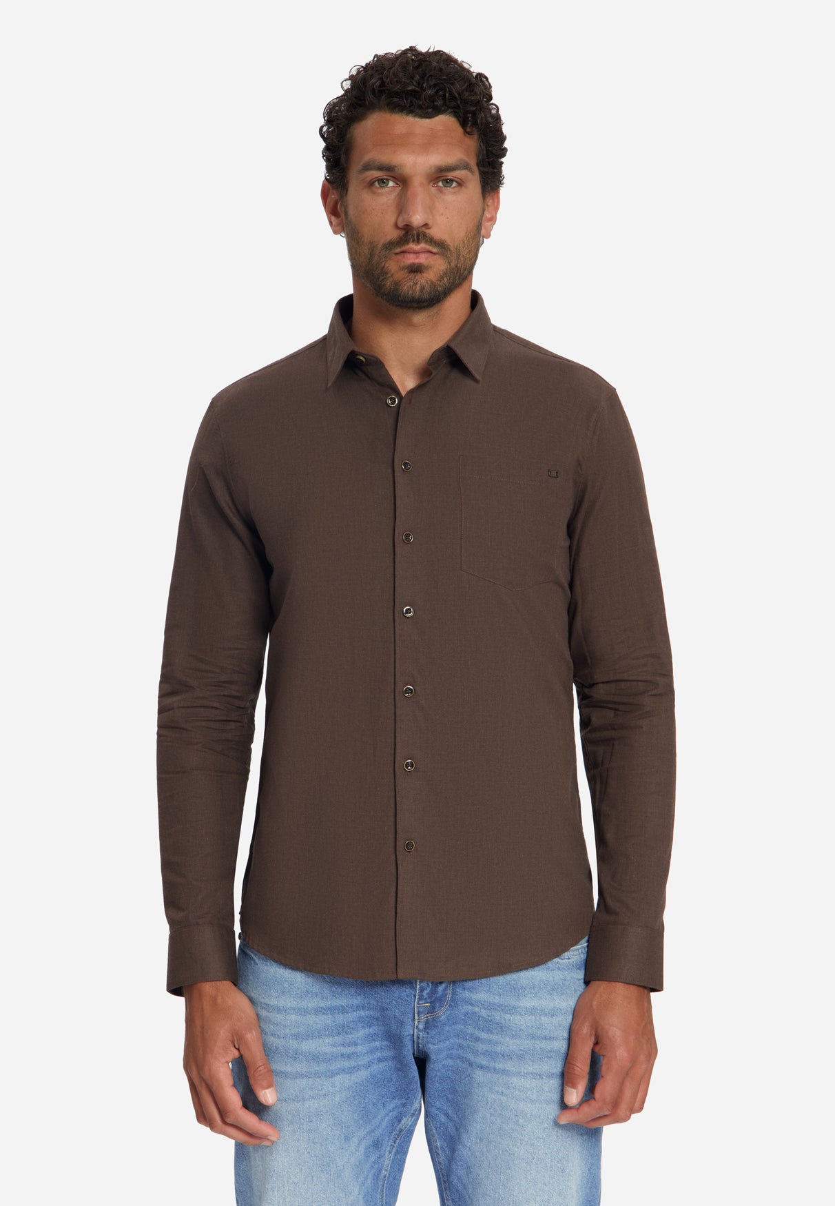 Flanellen Overhemd | Dark Brown