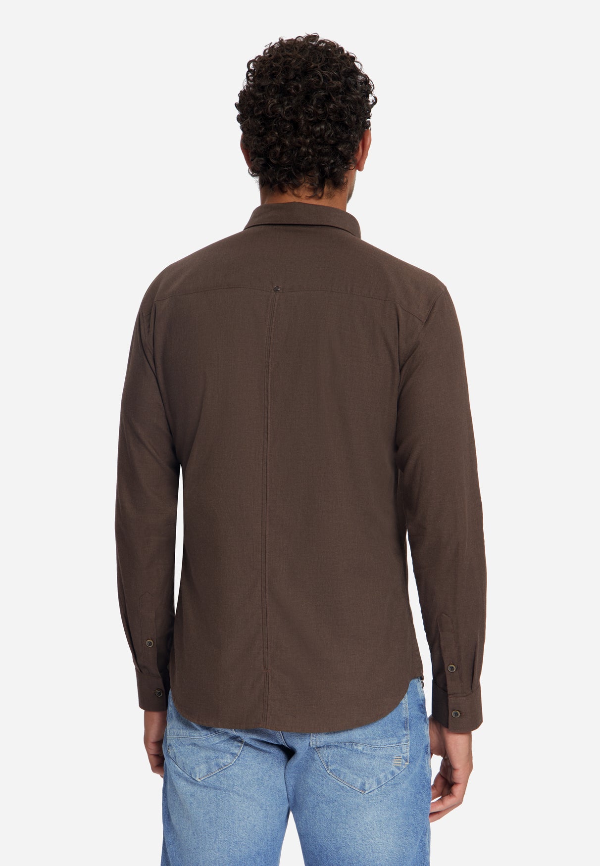 Flanellen Overhemd | Dark Brown