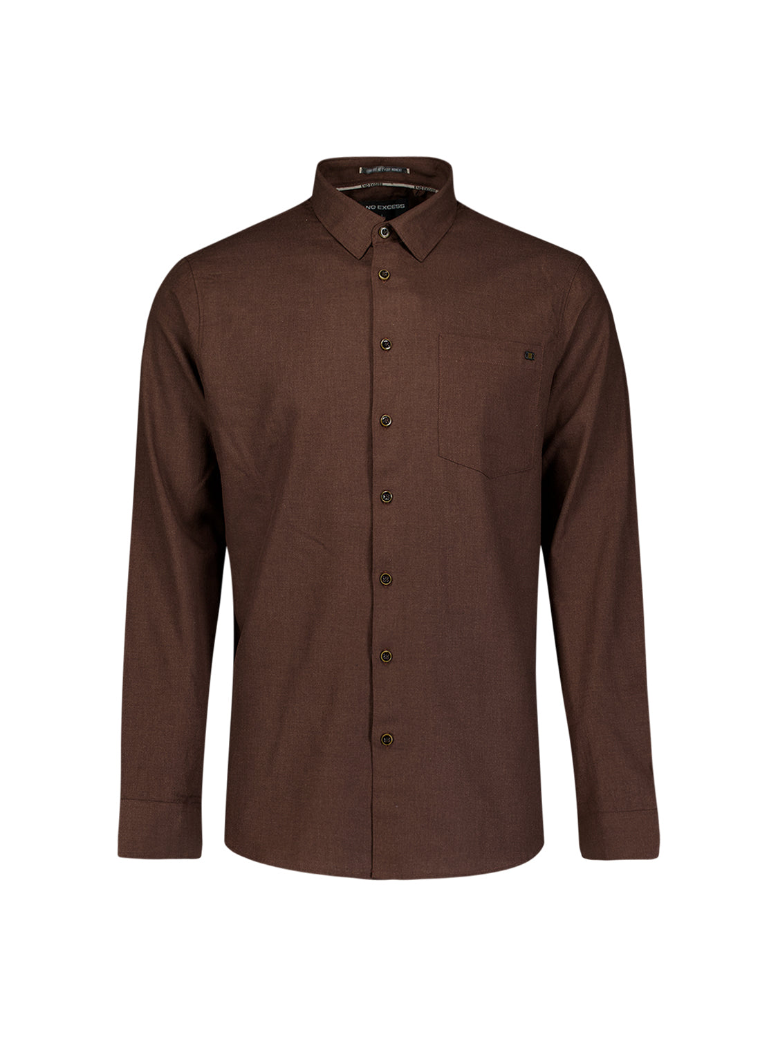 Flanellen Overhemd | Dark Brown